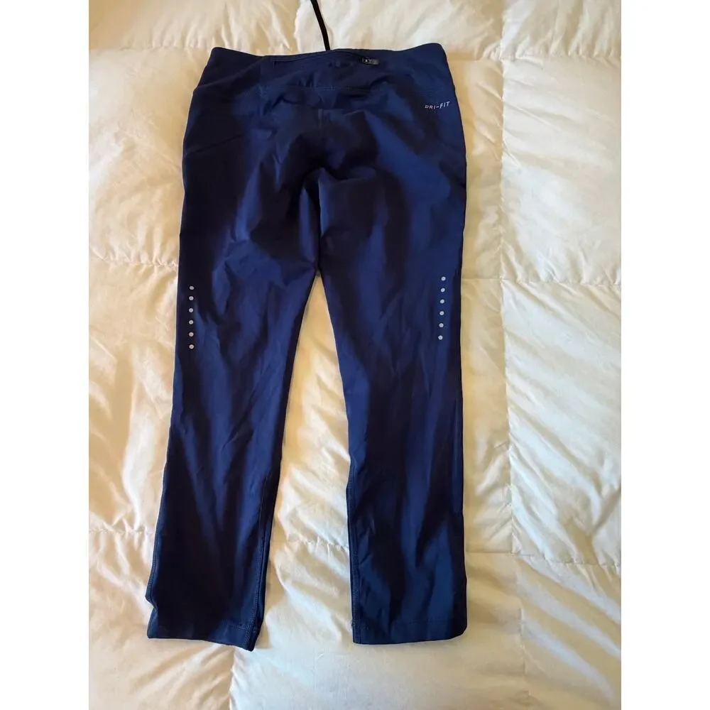 Nike Leggings Dri Fit Capri Running Workout Blue Size Small